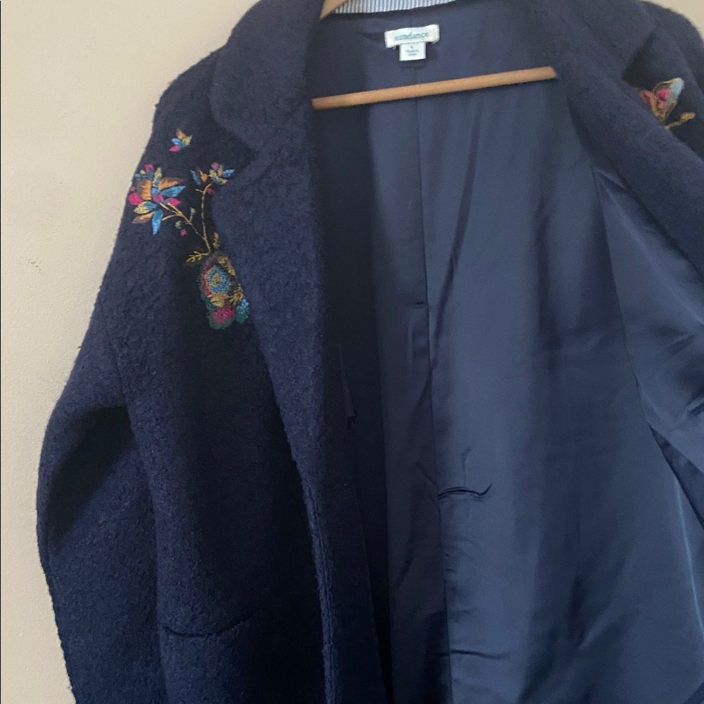 Sundance Wool Woodland Fantasy Embroidered Coat size Large - Picture 13 of 14